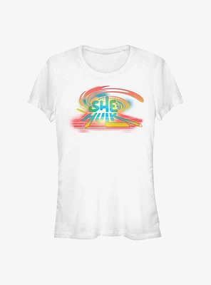 Marvel She-Hulk: Attorney At Law Spray Paint Logo Girls T-Shirt