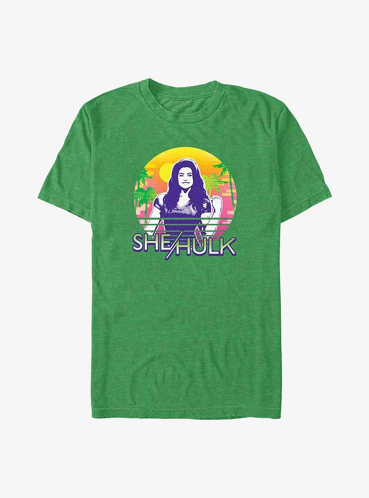 Marvel She-Hulk: Attorney At Law Retro Sunset T-Shirt