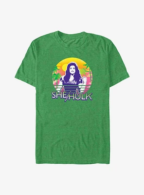 Marvel She-Hulk: Attorney At Law Retro Sunset T-Shirt