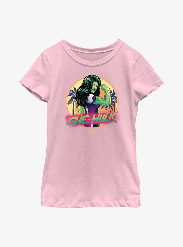 Marvel She-Hulk Beach Badge Youth Girls T-Shirt