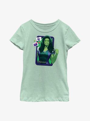 Marvel She-Hulk Phone Screen Youth Girls T-Shirt