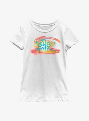 Marvel She-Hulk Spray Paint Logo Youth Girls T-Shirt