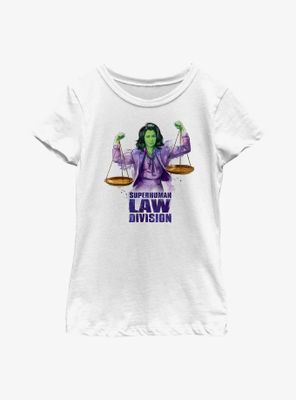 Marvel She-Hulk Superhuman Law Scales Youth Girls T-Shirt
