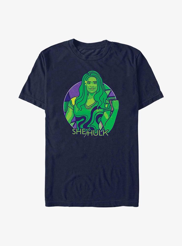 Marvel She-Hulk Color Block Circle Badge T-Shirt