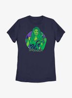 Marvel She-Hulk Color Block Circle Badge Womens T-Shirt