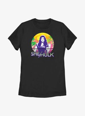 Marvel She-Hulk Icon Retro Sunset Womens T-Shirt