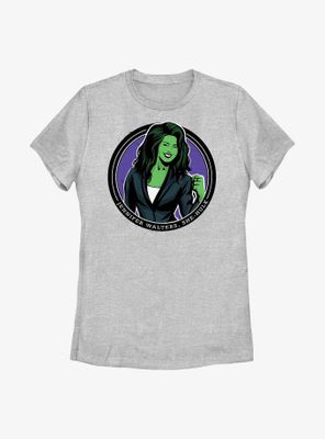 Marvel She-Hulk Jennifer Walters Circle Badge Womens T-Shirt
