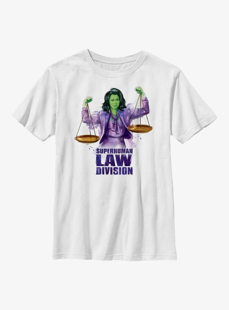 Marvel She-Hulk Superhuman Law Scales Youth T-Shirt