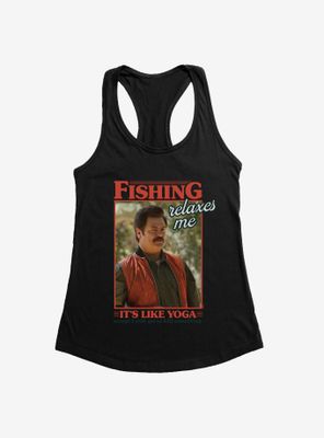 Parks And Recreation Fishing Like Yoga Womens Tank Top