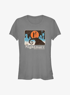 Disney The Nightmare Before Christmas Moonlit Lovers Jack and Sally Girls T-Shirt