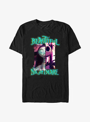 The Nightmare Before Christmas Jack & Sally Glitchy Beautiful T-Shirt