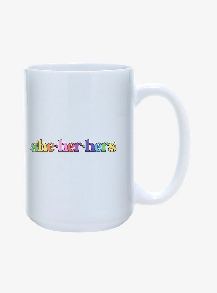 She Her Hers Pronouns Pride Mug 15oz