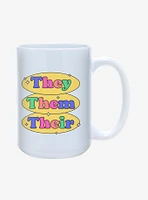 They Them Their Pronouns Pride Mug 15oz