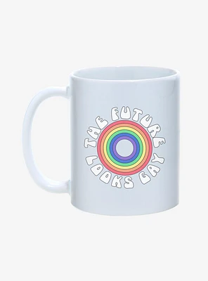 The Future Looks Gay Pride Mug 11oz