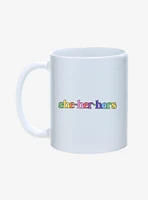 She Her Hers Pronouns Pride Mug 11oz