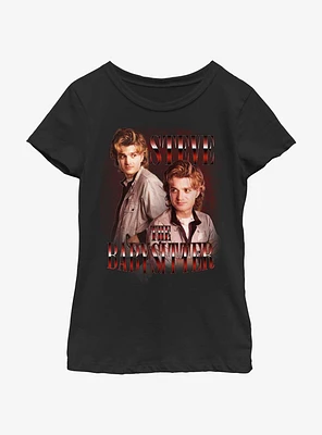 Stranger Things Steve The Babysitter Youth Girls T-Shirt