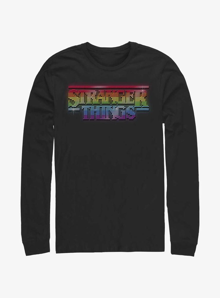 Stranger Things Shiny Lite Brite Logo Long Sleeve T-Shirt