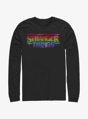 Stranger Things Shiny Lite Brite Logo Long Sleeve T-Shirt