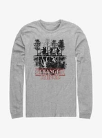 Stranger Things Upside Down Silhouette Long Sleeve T-Shirt