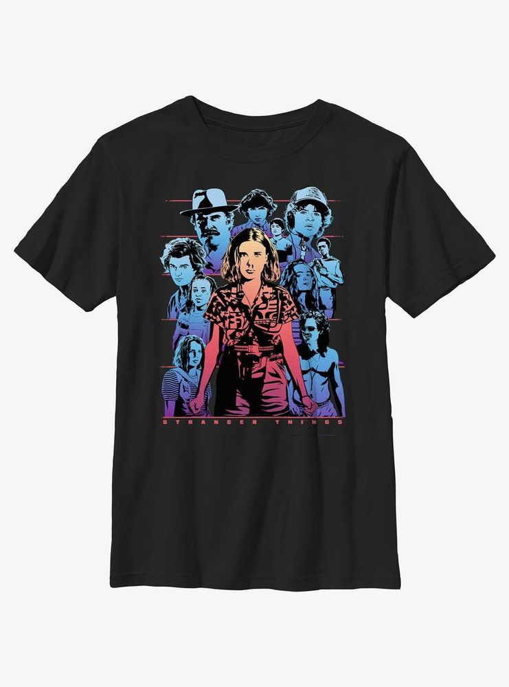 Stranger Things Neon Group Youth T-Shirt