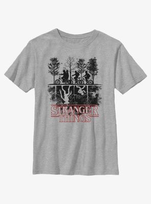 Stranger Things Upside Down Silhouette Youth T-Shirt