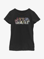 Star Wars Epic Collage Logo Youth Girls T-Shirt