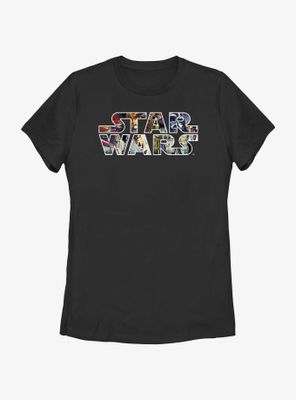 Star Wars Epic Collage Logo Womens T-Shirt