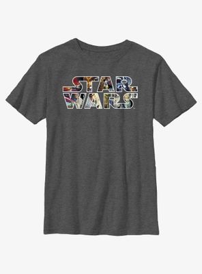 Star Wars Epic Collage Logo Youth T-Shirt
