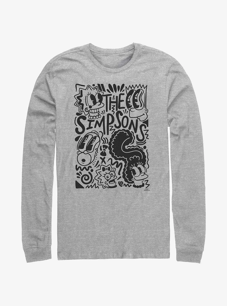 The Simpsons Pop Art Family Long Sleeve T-Shirt