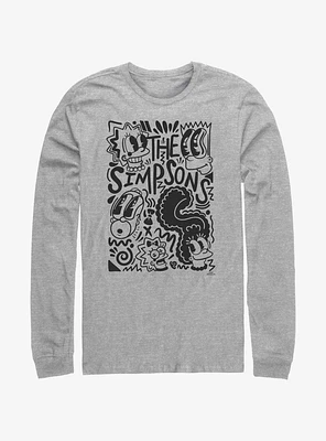 The Simpsons Pop Art Family Long Sleeve T-Shirt