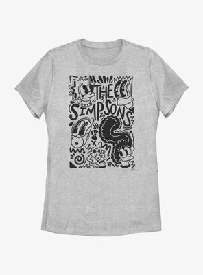 The Simpsons Pop Art Family Womens T-Shirt