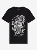 Pierce The Veil Coffin & Roses Boyfriend Fit Girls T-Shirt
