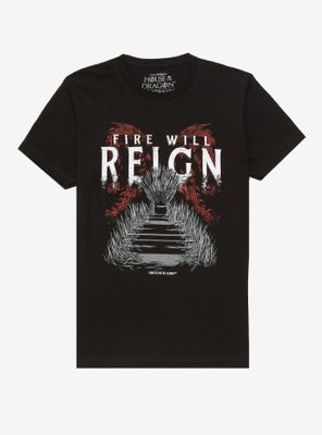 Game of Thrones House the Dragon Fire Will Reign T-Shirt - BoxLunch Exclusive