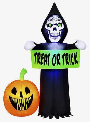 Reaper and Pumpkin Scene 5.5-foot Inflatable Airblown