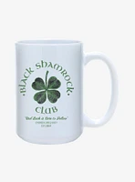 St. Patty's Black Shamrock Club Mug 15oz