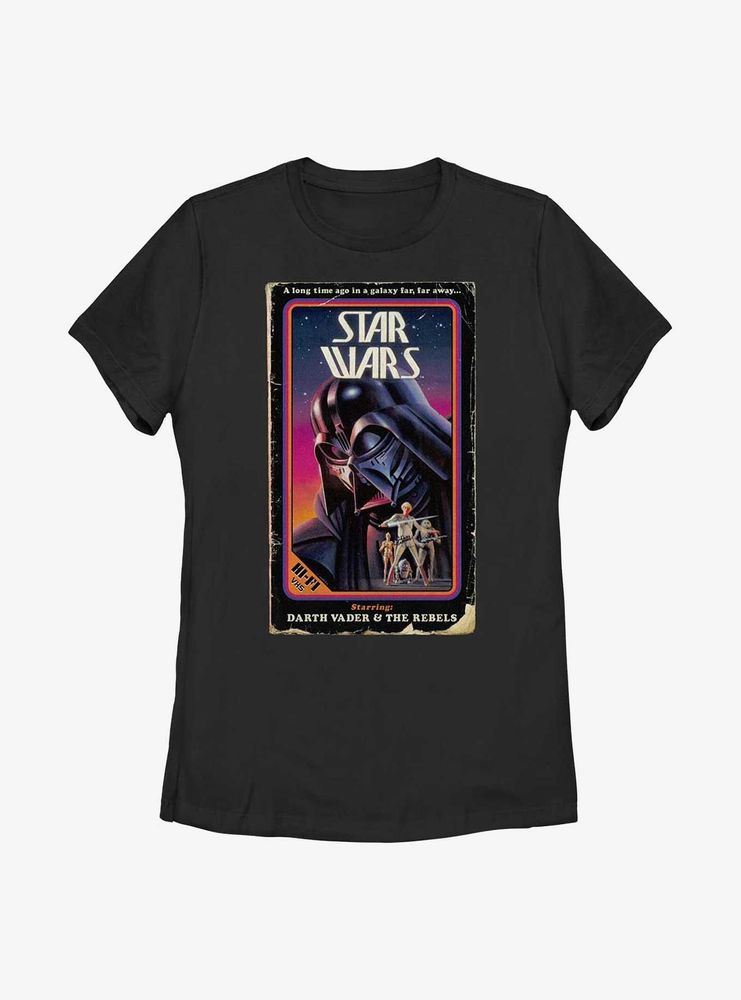 Star Wars Darth Vader & The Rebels VHS Womens T-Shirt