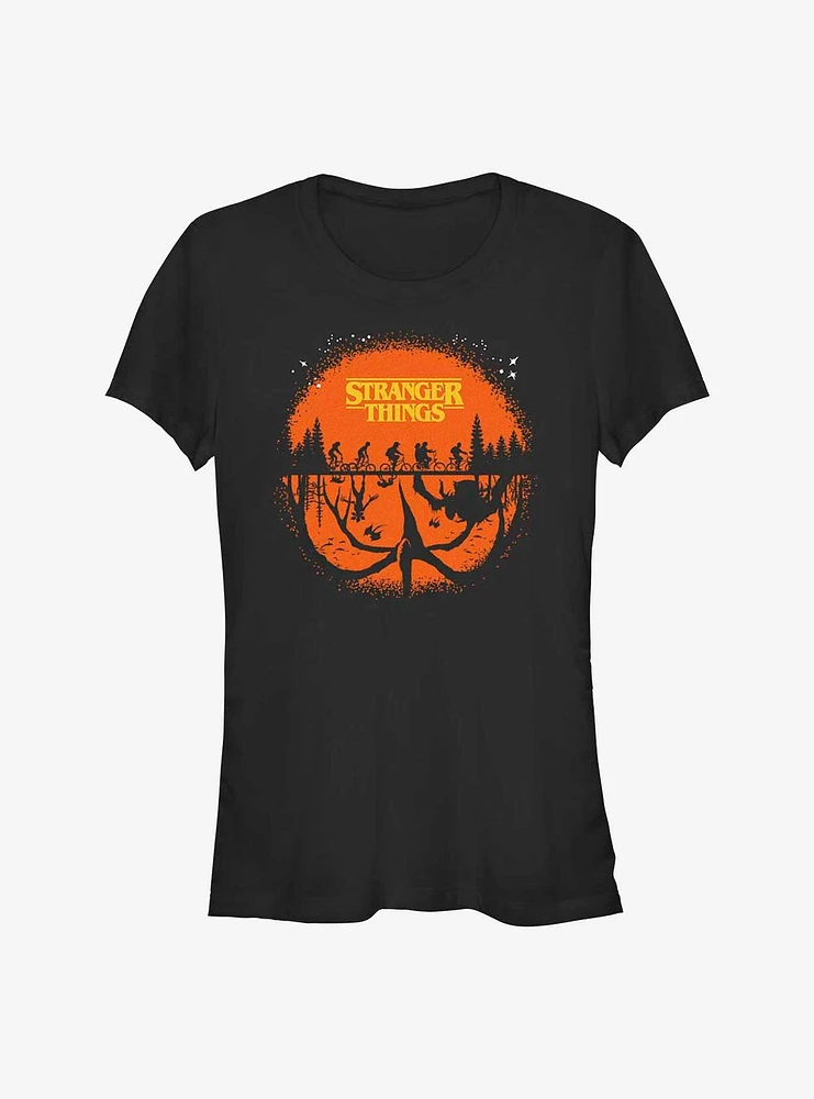 Stranger Things Night Time Ride Girls T-Shirt