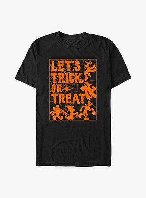 Disney Mickey Mouse Let's Trick or Treat Spiderweb T-Shirt