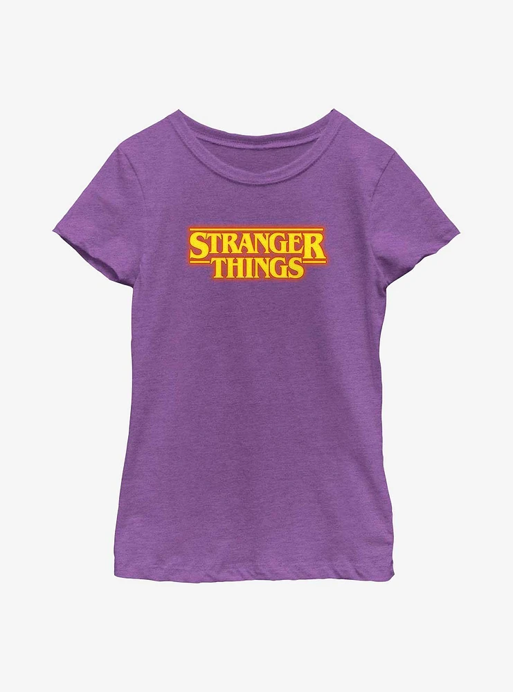 Stranger Things Pumpkin Colors Logo Youth Girls T-Shirt