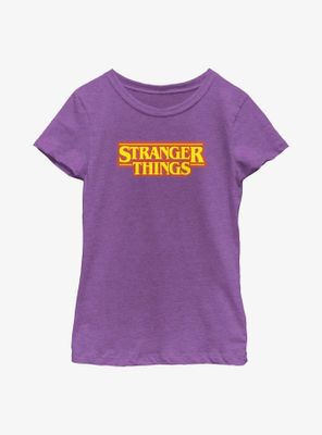 Stranger Things Pumpkin Colors Logo Youth Girls T-Shirt