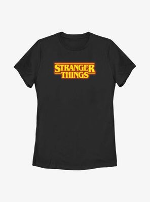 Stranger Things Pumpkin Colors Logo Womens T-Shirt