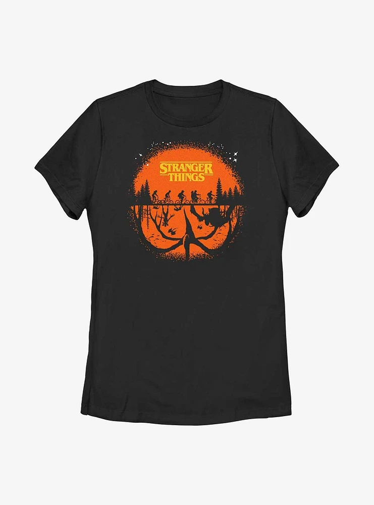 Stranger Things Upside Down Haunt Womens T-Shirt