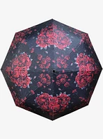 Blood Rose Compact Travel Umbrella