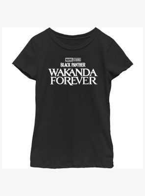 Marvel Black Panther Wakanda Forever Logo Youth Girls T-Shirt