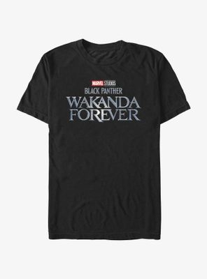 Marvel Black Panther Wakanda Forever Metal Logo T-Shirt