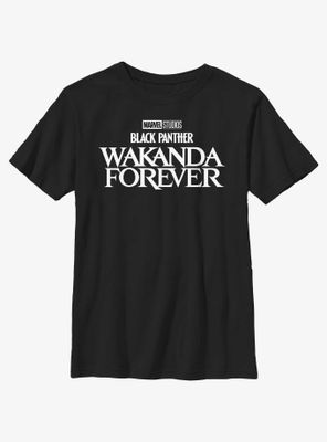 Marvel Black Panther Wakanda Forever Logo Youth T-Shirt