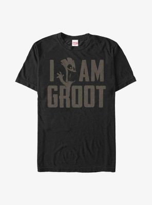 Marvel Guardians Of The Galaxy I Am Groot Text  T-Shirt