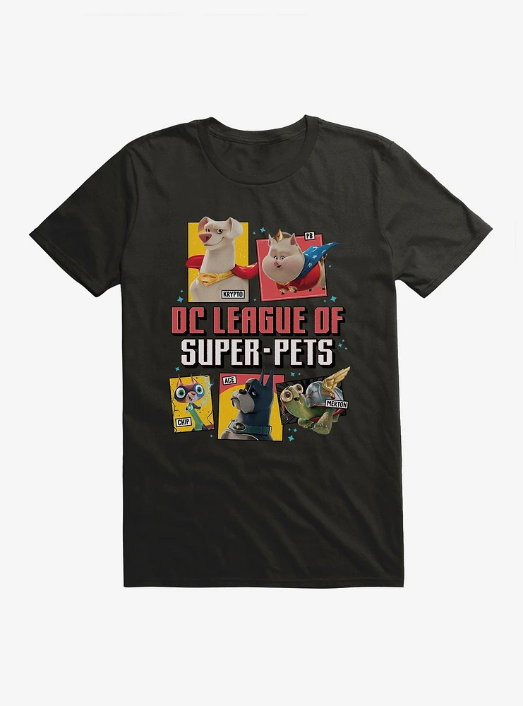 DC League Of Super-Pets Group Comic Style T-Shirt