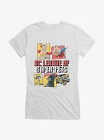 DC League of Super-Pets Group Comic Style Girls T-Shirt