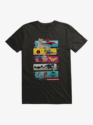 DC League Of Super-Pets Group Stack Comic Style T-Shirt